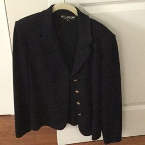 Black St. John’s Basics blazer